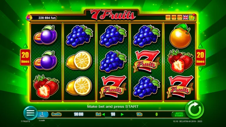 7 Fruits official Belatra slot cover artwork