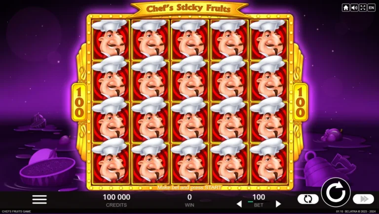 Chef's Sticky Fruits official Belatra slot cover artwork