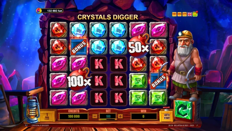Crystals Digger official Belatra slot cover artwork