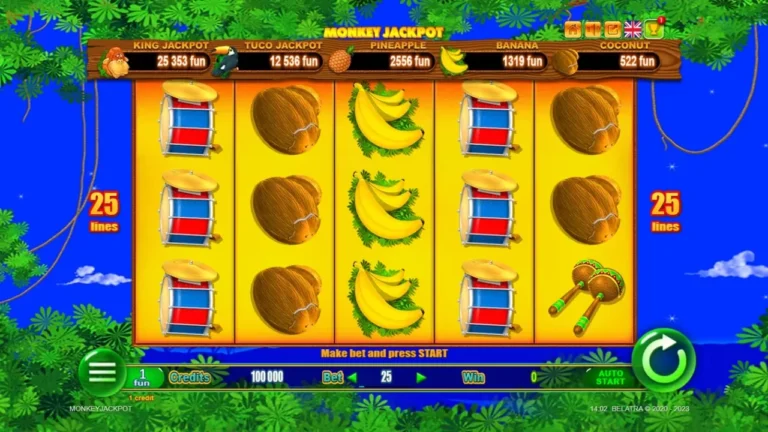 Monkey Jackpot official Belatra slot cover artwork