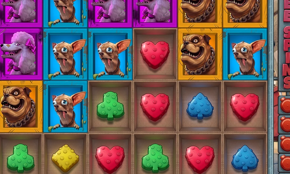 Purrrminator symbols, combinations and feature area