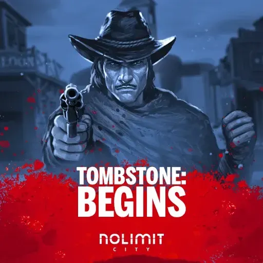 Tombstone Begins official Nolimit City slot cover artwork