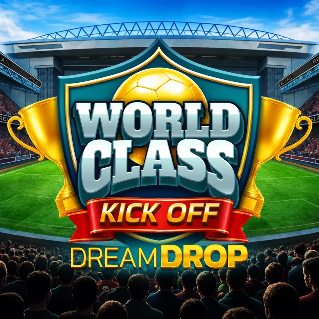 World Class Kick Off Dream Drop slot cover artwork by Relax Gaming